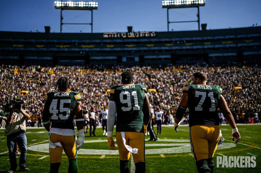 Packers Captains During VIkings Game Coin Toss- Week 4.